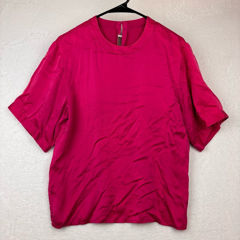 Vibrant Pink Short Sleeve Top
